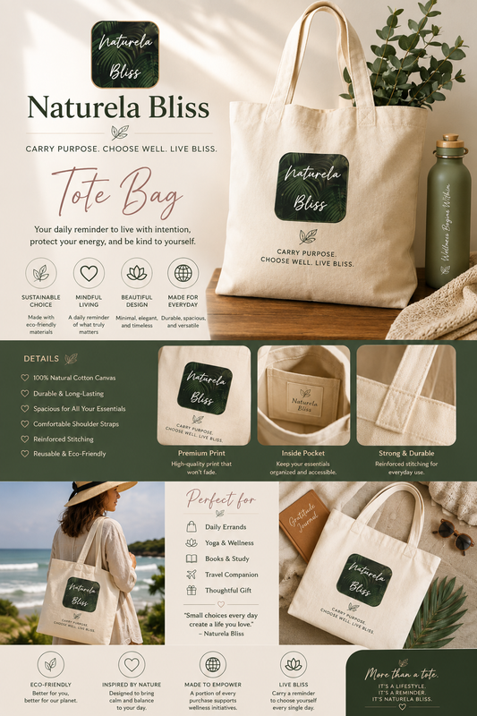 Naturela Bliss Mindful Cotton Tote Bag