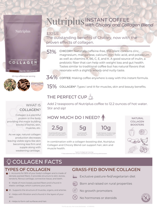 Nutriplus Coffee with Chicory and Collagen Blend