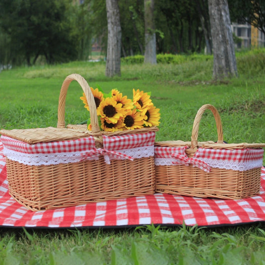 Woven Wicker Basket Picnic Camping Storage Basket Breadfruit Food